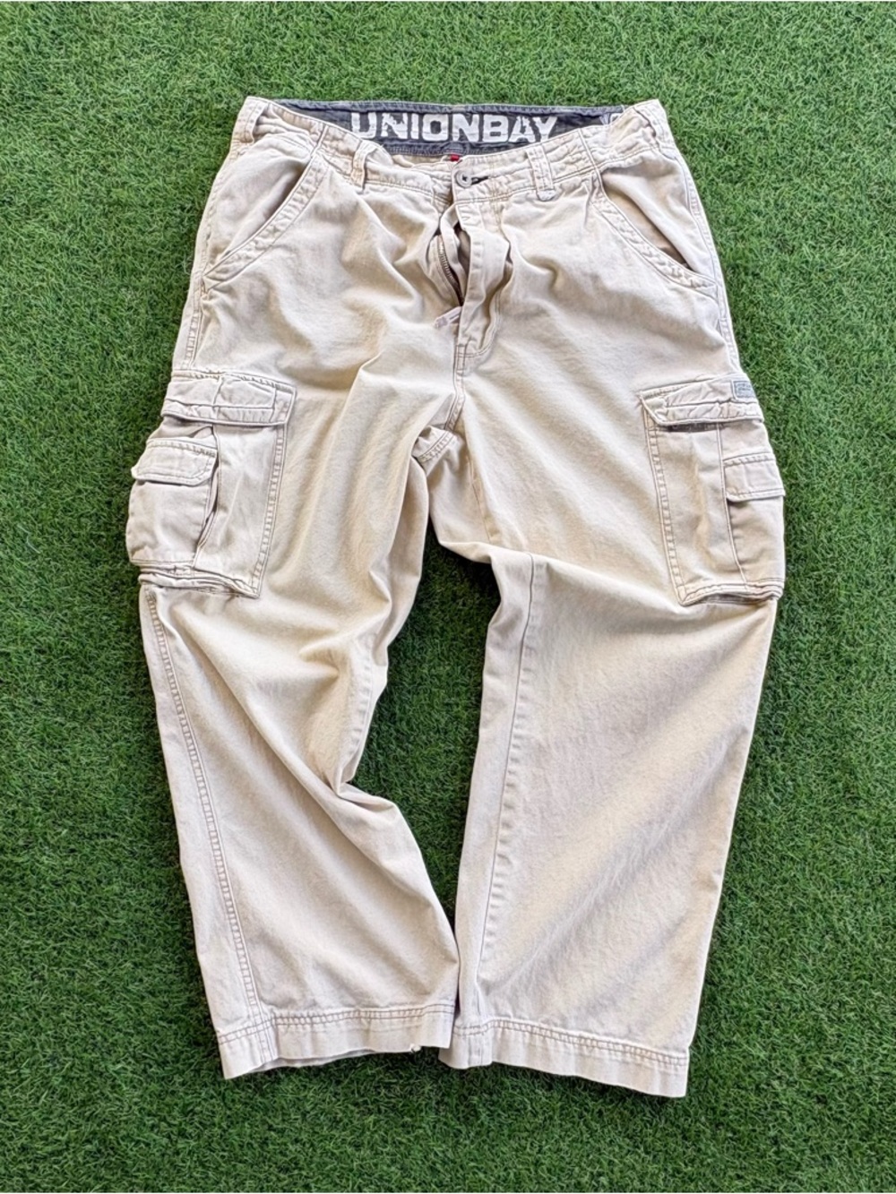 Unionbay Tan Baggy Cargo Pants Y2K Skate Utility